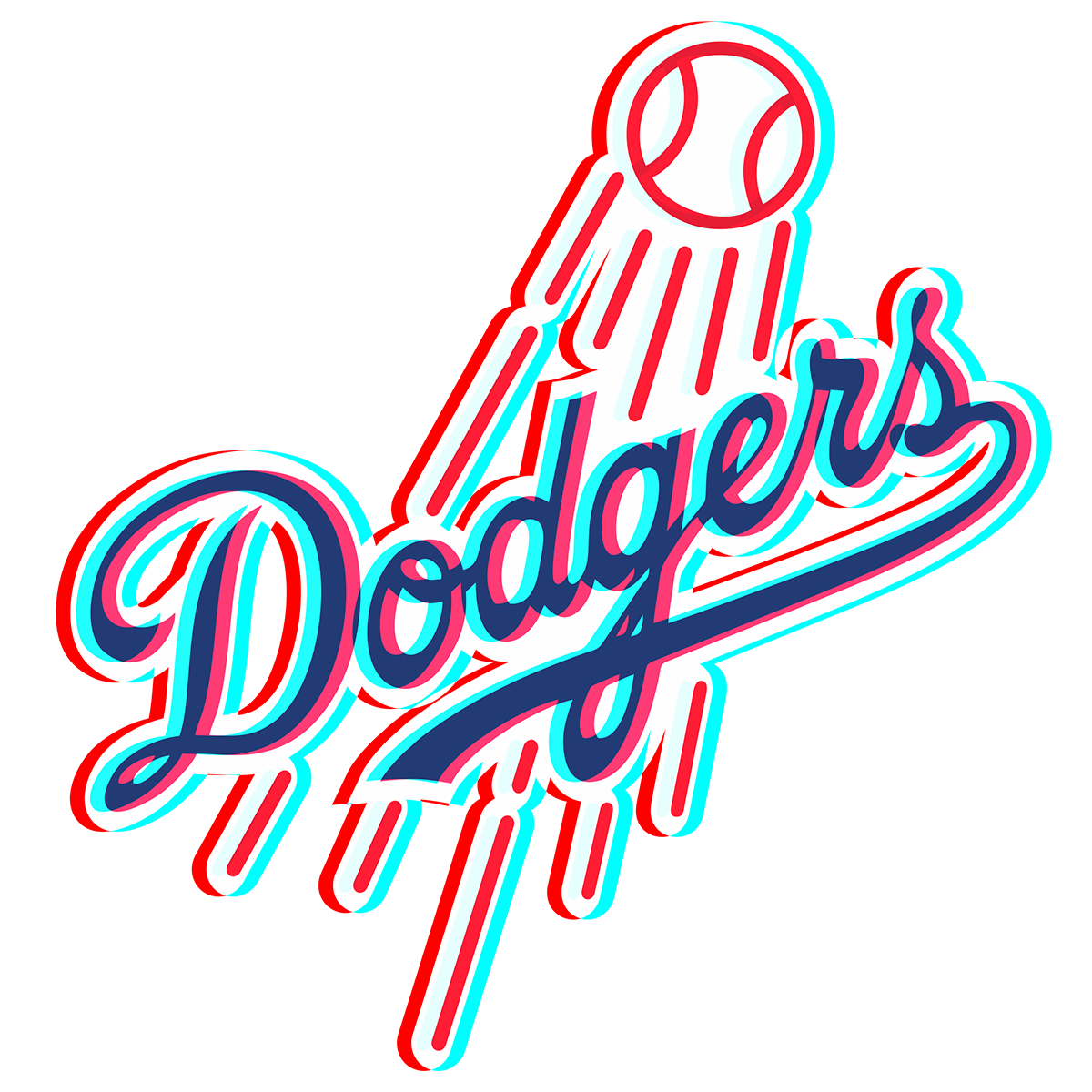 Phantom Los Angeles Dodgers logo iron on paper